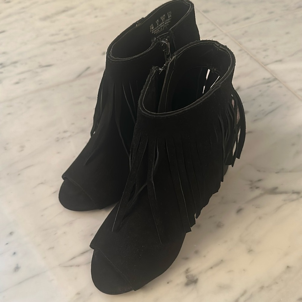 Carlos Santana fringe bootie